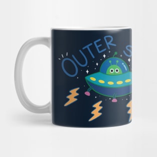 Cute Alien in Outer Space Mug